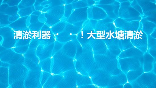 清淤利器！大型水塘清淤設(shè)備廠家揭秘，如何讓水塘恢復(fù)清澈如鏡？
